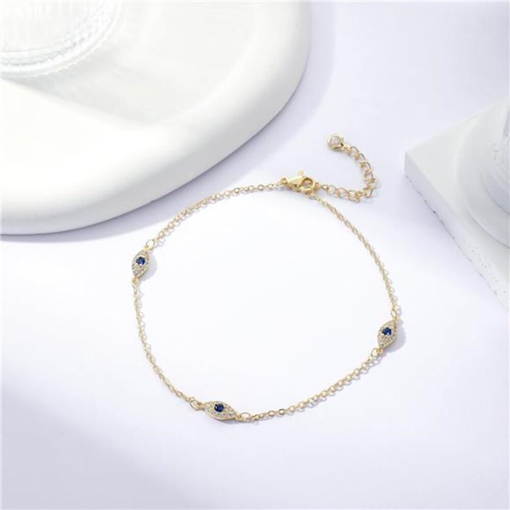 Anklets for Women 14K Real Gold Silver Plated Ankle Bracelets Trendy Waterproof - Picture 4 of 5